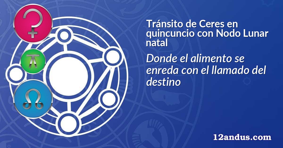 Tránsito de Ceres en quincuncio con Nodo Lunar natal
