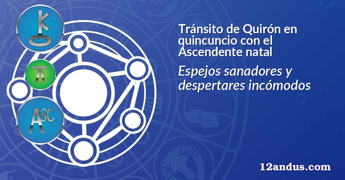 Tránsito de Quirón en quincuncio con el Ascendente natal