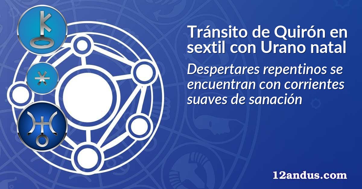 Tránsito de Quirón en sextil con Urano natal
