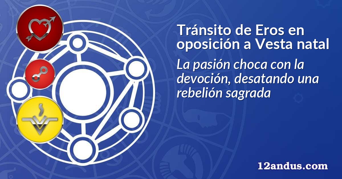 Tránsito de Eros en oposición a Vesta natal