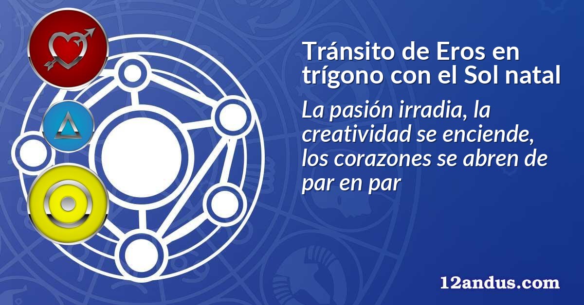 Tránsito de Eros en trígono con el Sol natal