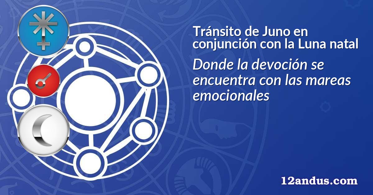 Tránsito de Juno en conjunción con la Luna natal