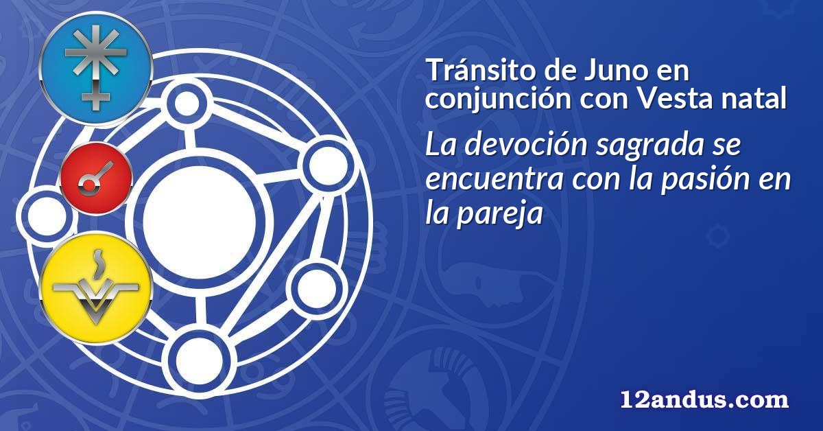 Tránsito de Juno en conjunción con Vesta natal
