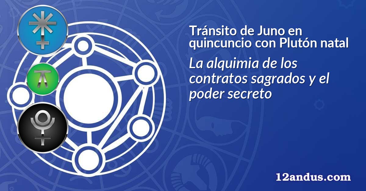Tránsito de Juno en quincuncio con Plutón natal