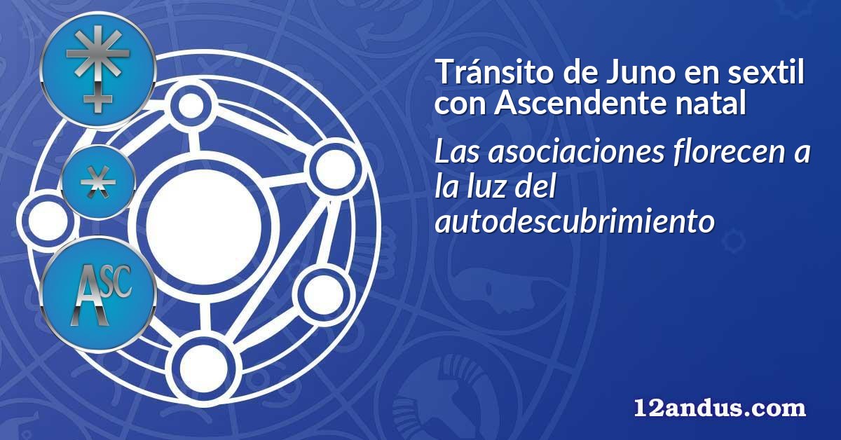 Tránsito de Juno en sextil con Ascendente natal
