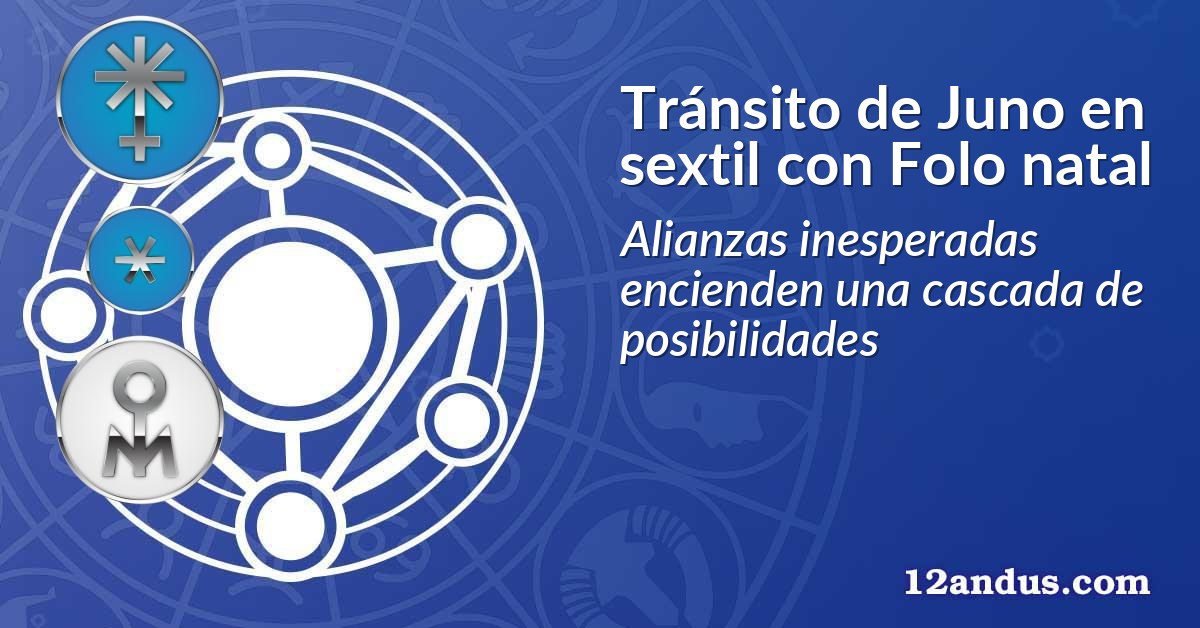Tránsito de Juno en sextil con Folo natal