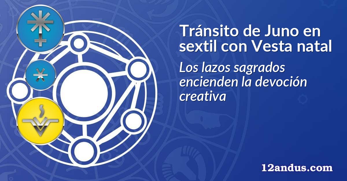 Tránsito de Juno en sextil con Vesta natal