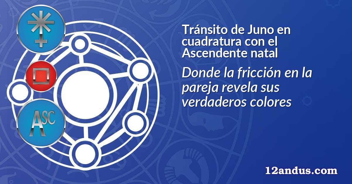 Tránsito de Juno en cuadratura con el Ascendente natal