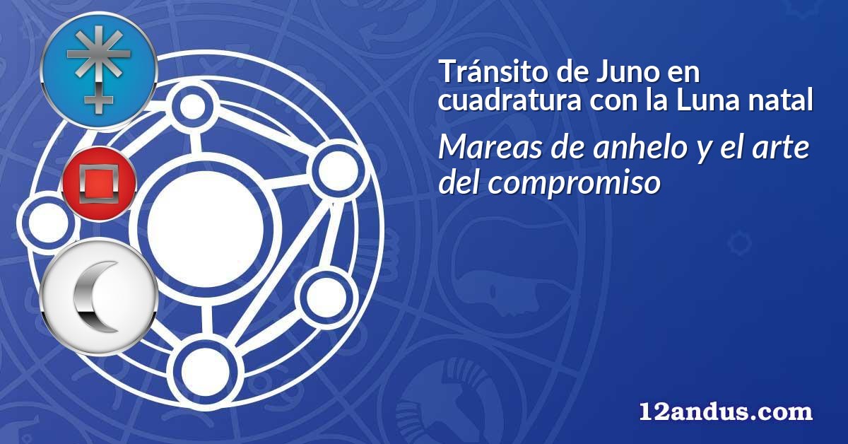 Tránsito de Juno en cuadratura con la Luna natal