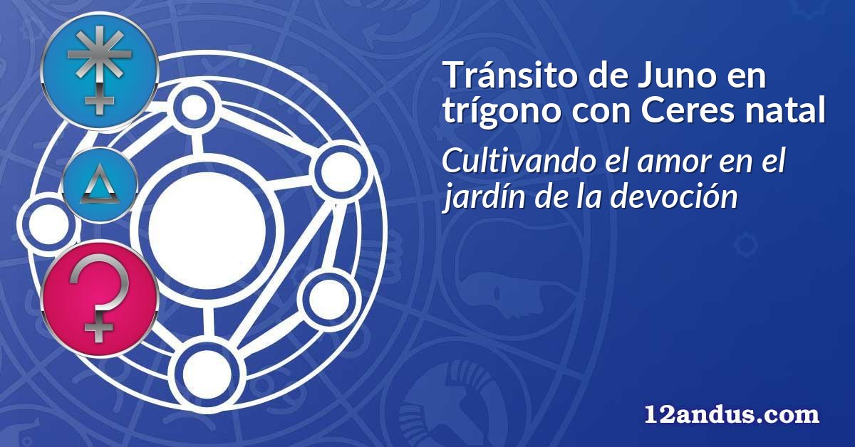 Tránsito de Juno en trígono con Ceres natal