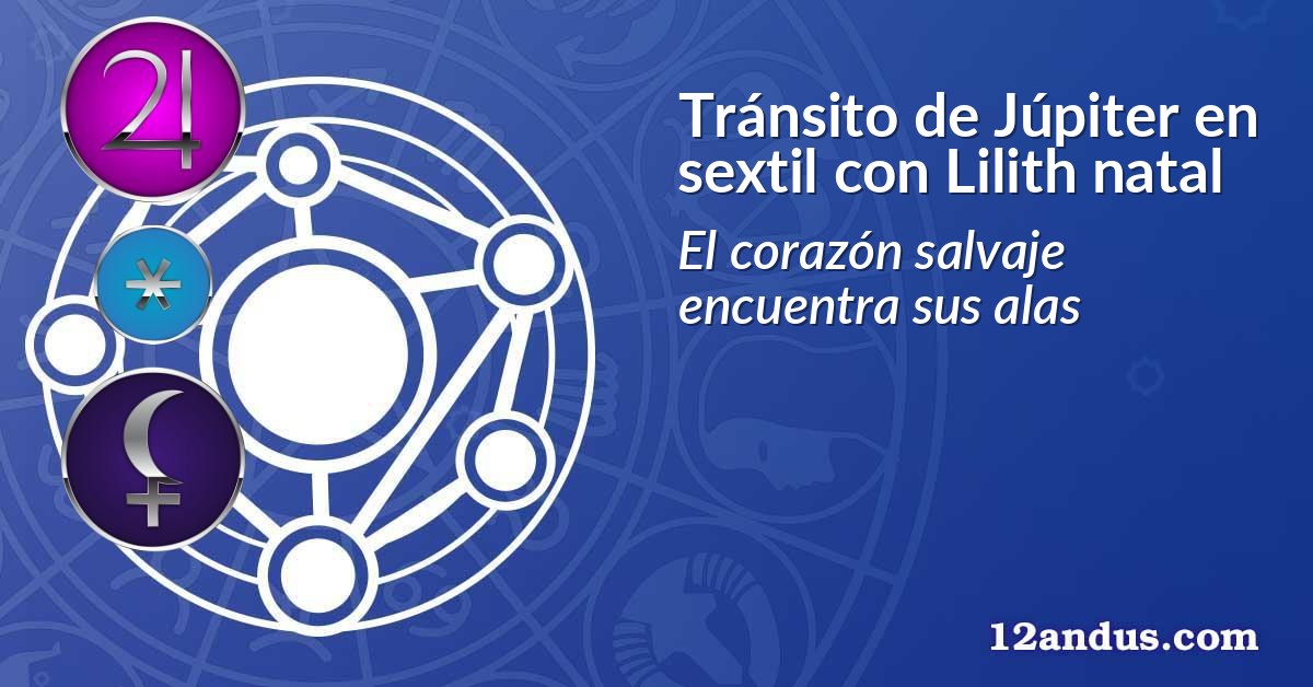 Tránsito de Júpiter en sextil con Lilith natal