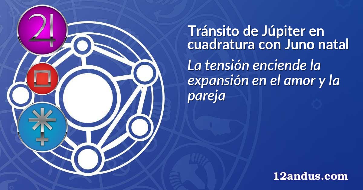 Tránsito de Júpiter en cuadratura con Juno natal