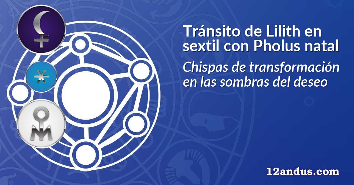 Tránsito de Lilith en sextil con Pholus natal