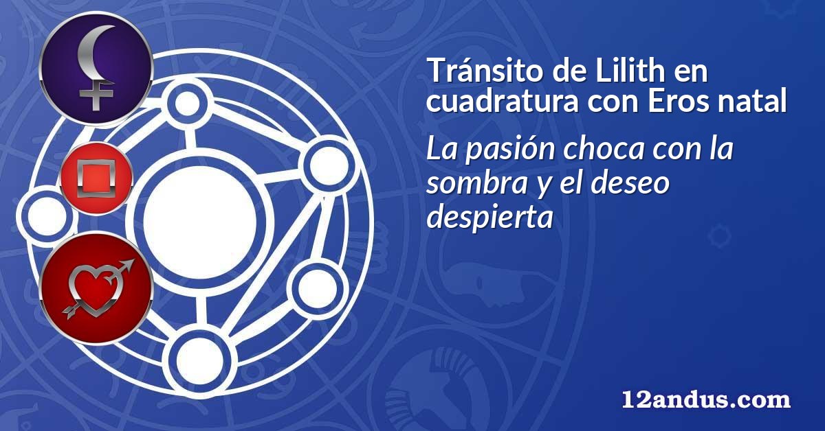 Tránsito de Lilith en cuadratura con Eros natal