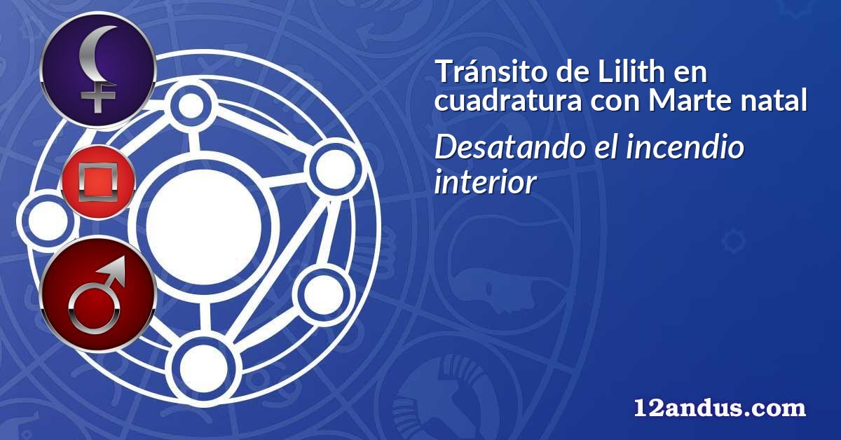 Tránsito de Lilith en cuadratura con Marte natal
