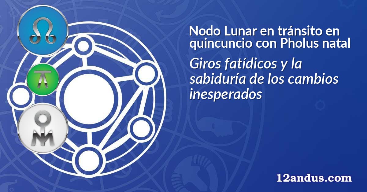 Nodo Lunar en tránsito en quincuncio con Pholus natal