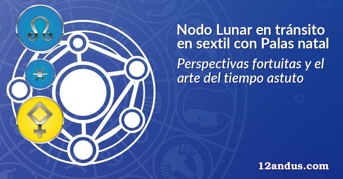 Nodo Lunar en tránsito en sextil con Palas natal