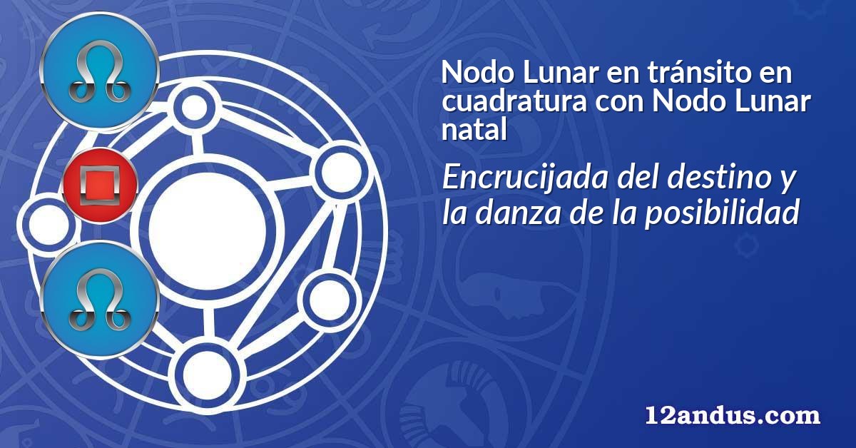 Nodo Lunar en tr&aacute;nsito en cuadratura con Nodo Lunar natal