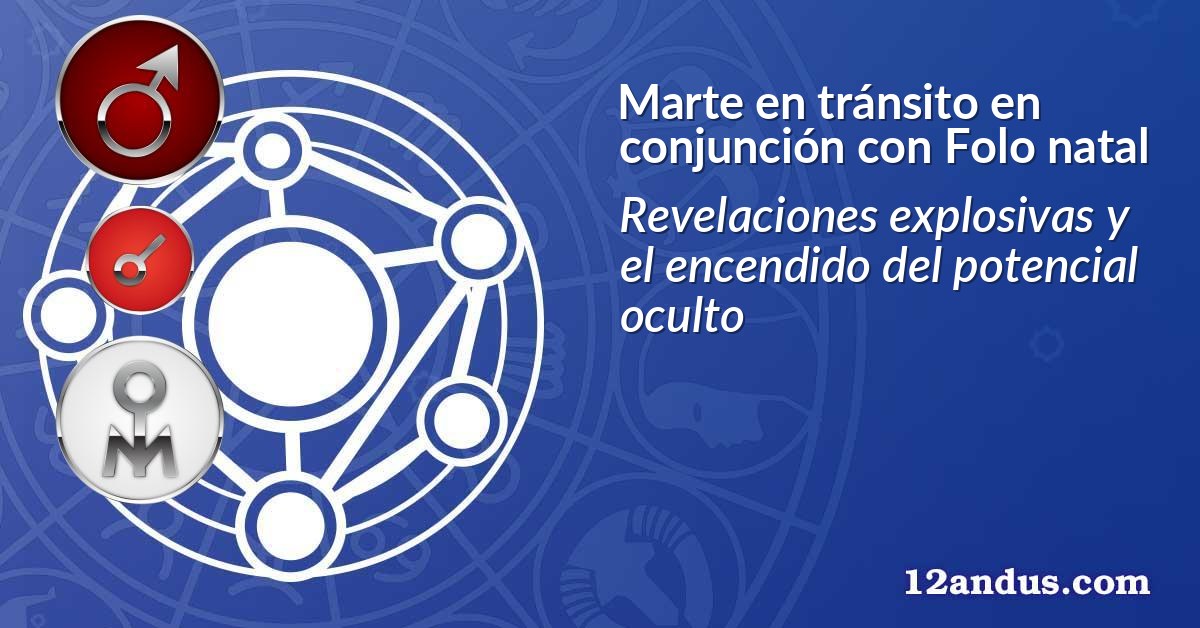Marte en tránsito en conjunción con Folo natal