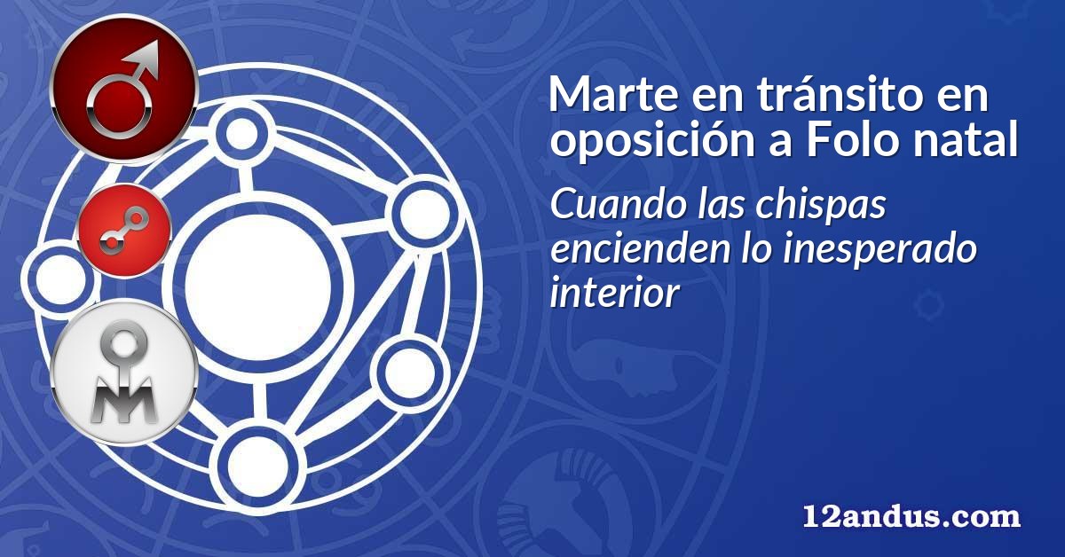 Marte en tránsito en oposición a Folo natal