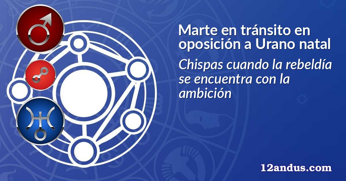 Marte en tránsito en oposición a Urano natal