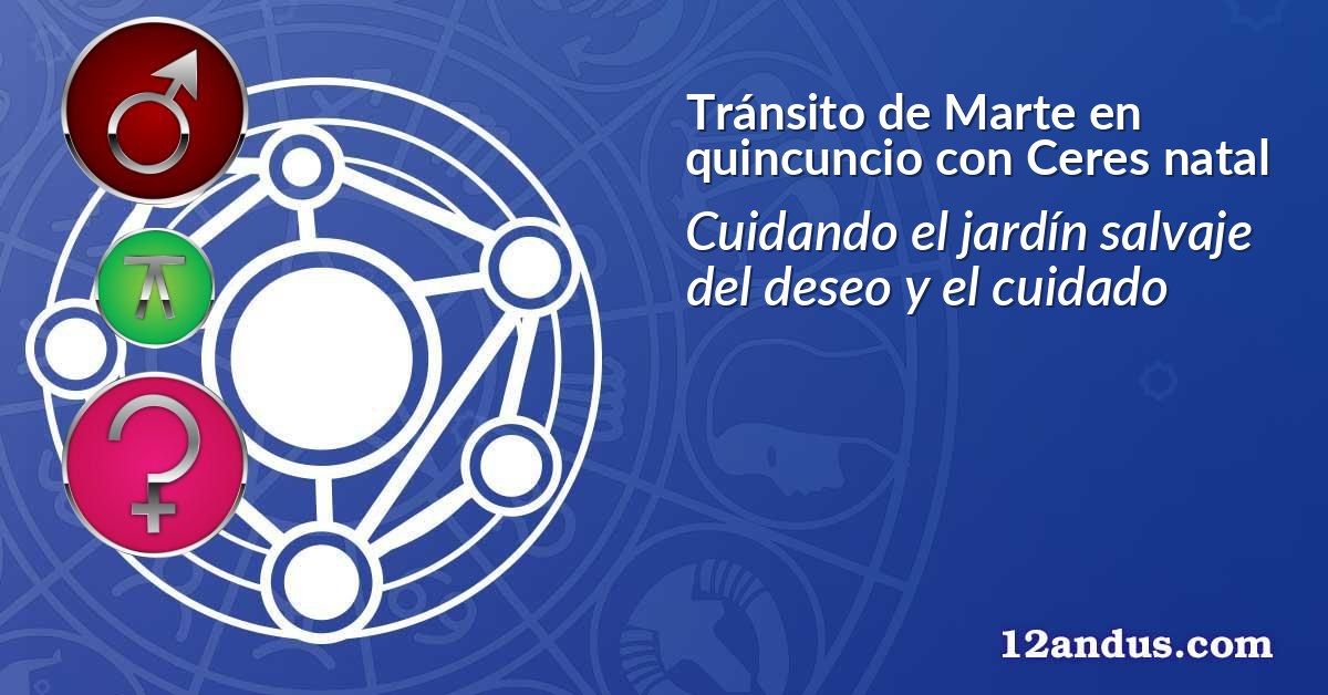 Tránsito de Marte en quincuncio con Ceres natal