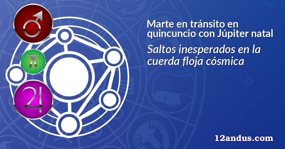 Marte en tránsito en quincuncio con Júpiter natal