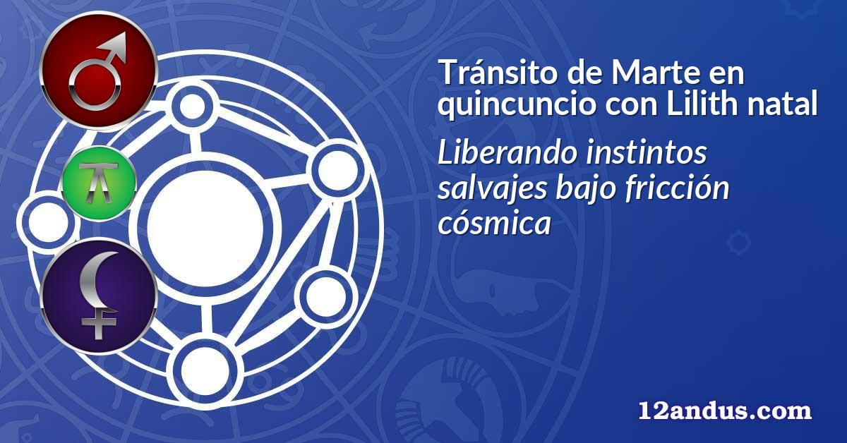 Tránsito de Marte en quincuncio con Lilith natal