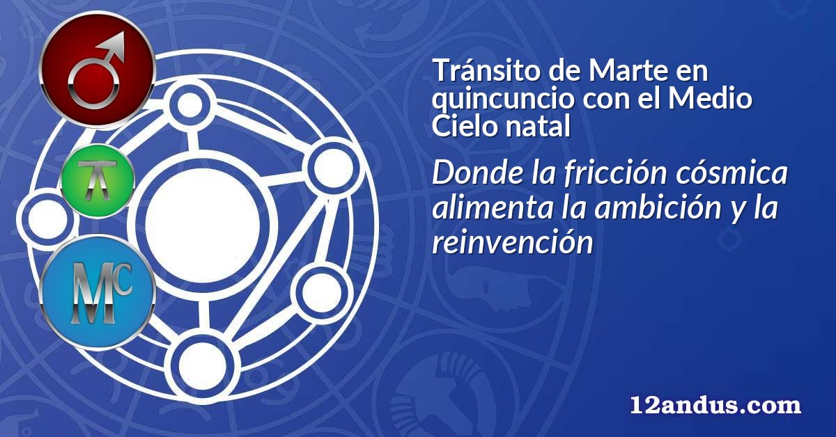 Tránsito de Marte en quincuncio con el Medio Cielo natal