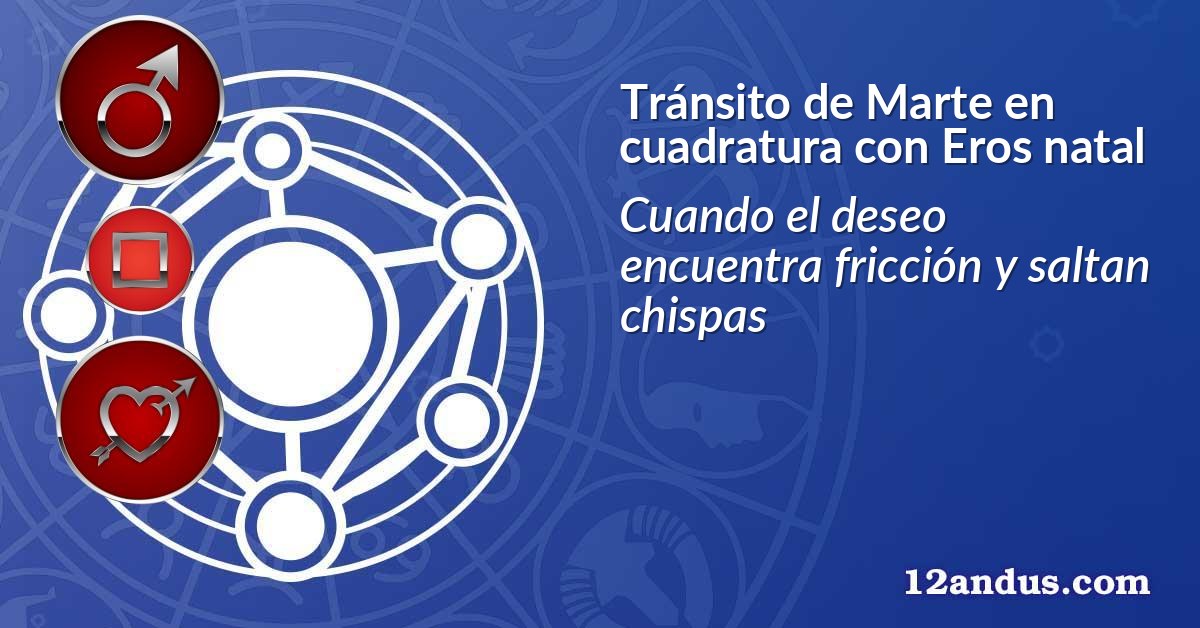 Tránsito de Marte en cuadratura con Eros natal
