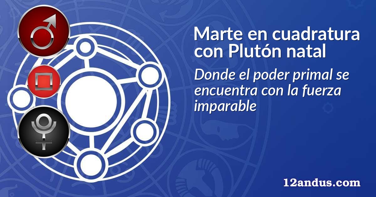 Marte en cuadratura con Plutón natal