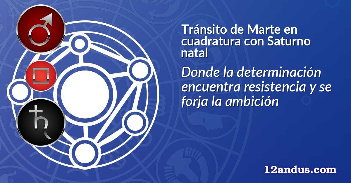 Tránsito de Marte en cuadratura con Saturno natal