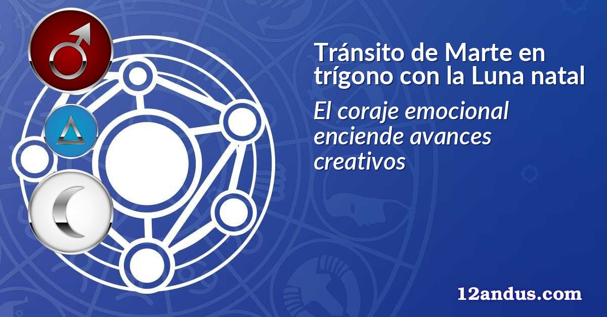 Tránsito de Marte en trígono con la Luna natal