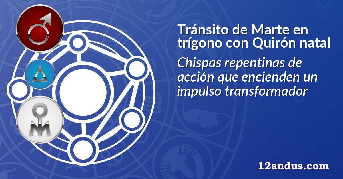 Tránsito de Marte en trígono con Quirón natal