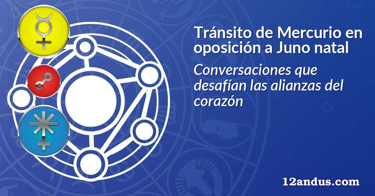 Tránsito de Mercurio en oposición a Juno natal