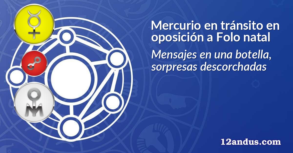 Mercurio en tránsito en oposición a Folo natal