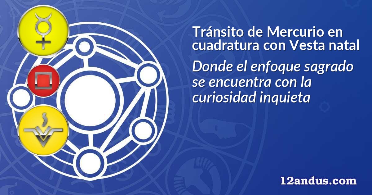 Tránsito de Mercurio en cuadratura con Vesta natal