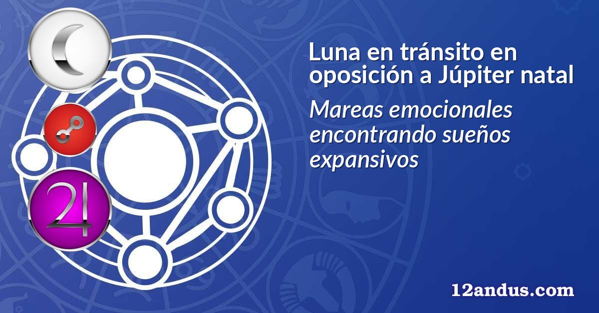 Luna en tránsito en oposición a Júpiter natal