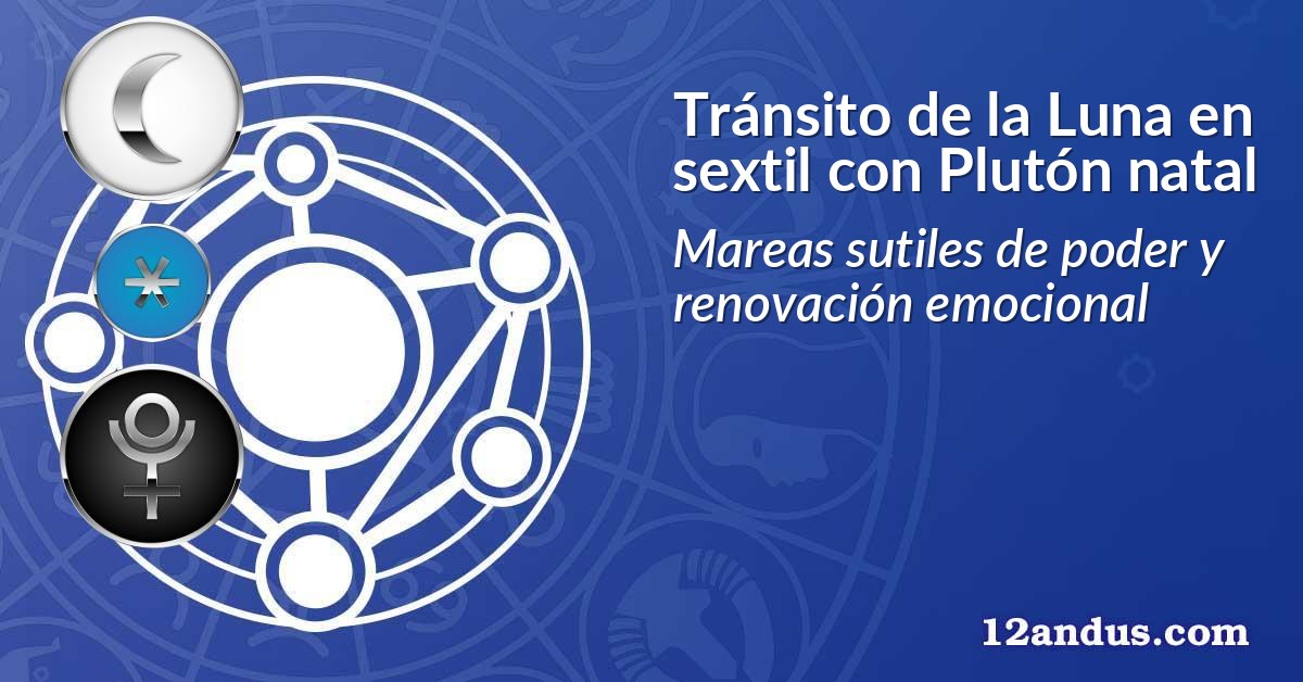 Tránsito de la Luna en sextil con Plutón natal