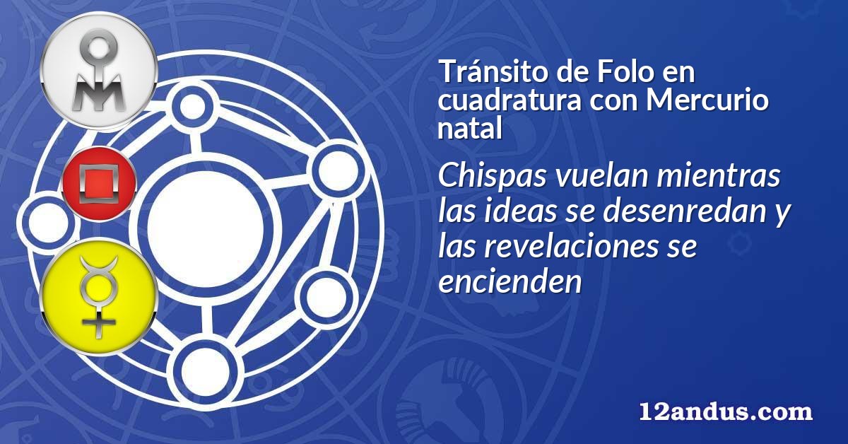 Tránsito de Folo en cuadratura con Mercurio natal