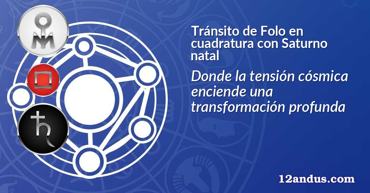 Tránsito de Folo en cuadratura con Saturno natal