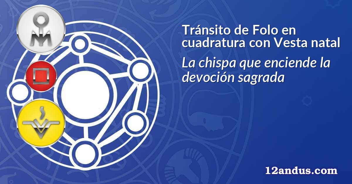 Tránsito de Folo en cuadratura con Vesta natal