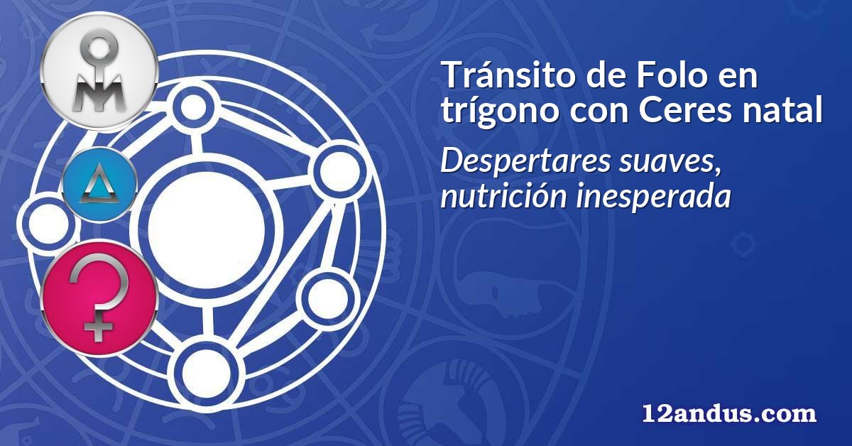 Tránsito de Folo en trígono con Ceres natal