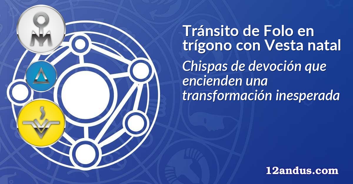 Tránsito de Folo en trígono con Vesta natal