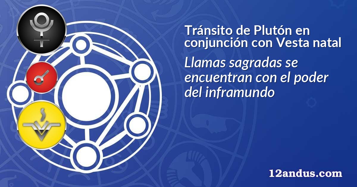Tránsito de Plutón en conjunción con Vesta natal