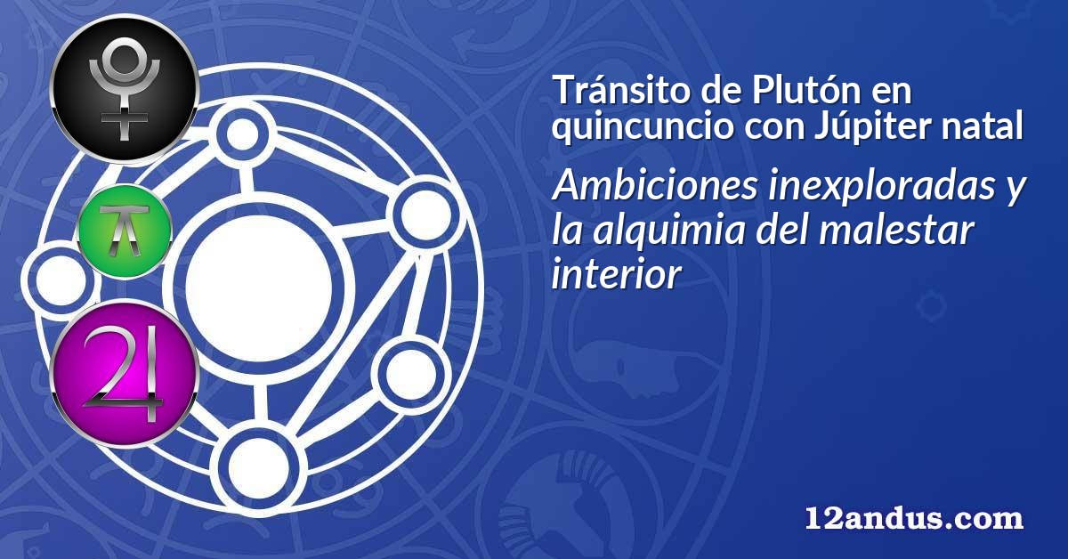 Tránsito de Plutón en quincuncio con Júpiter natal