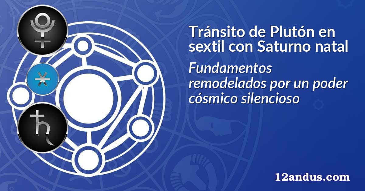 Tránsito de Plutón en sextil con Saturno natal