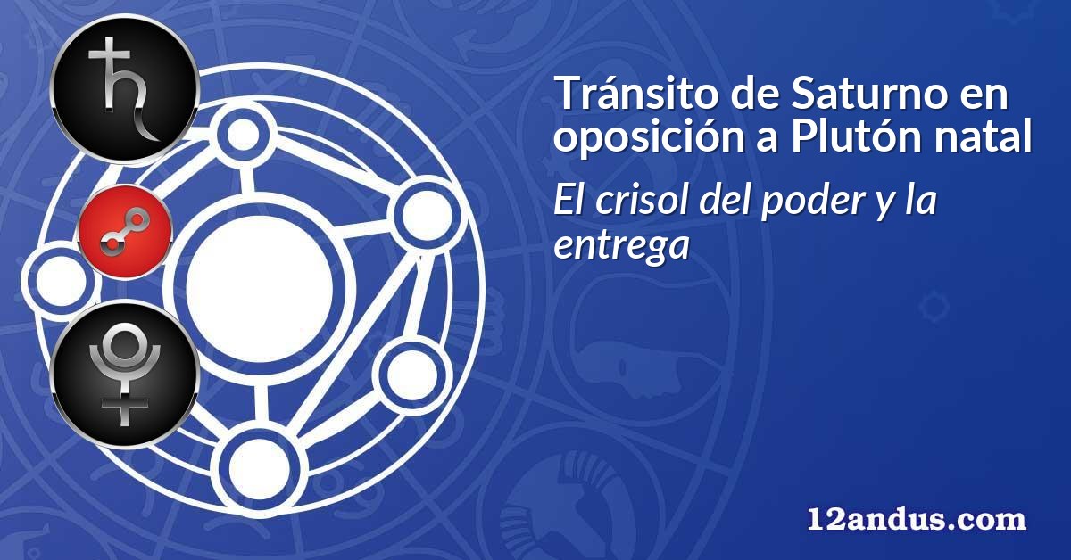 Tránsito de Saturno en oposición a Plutón natal