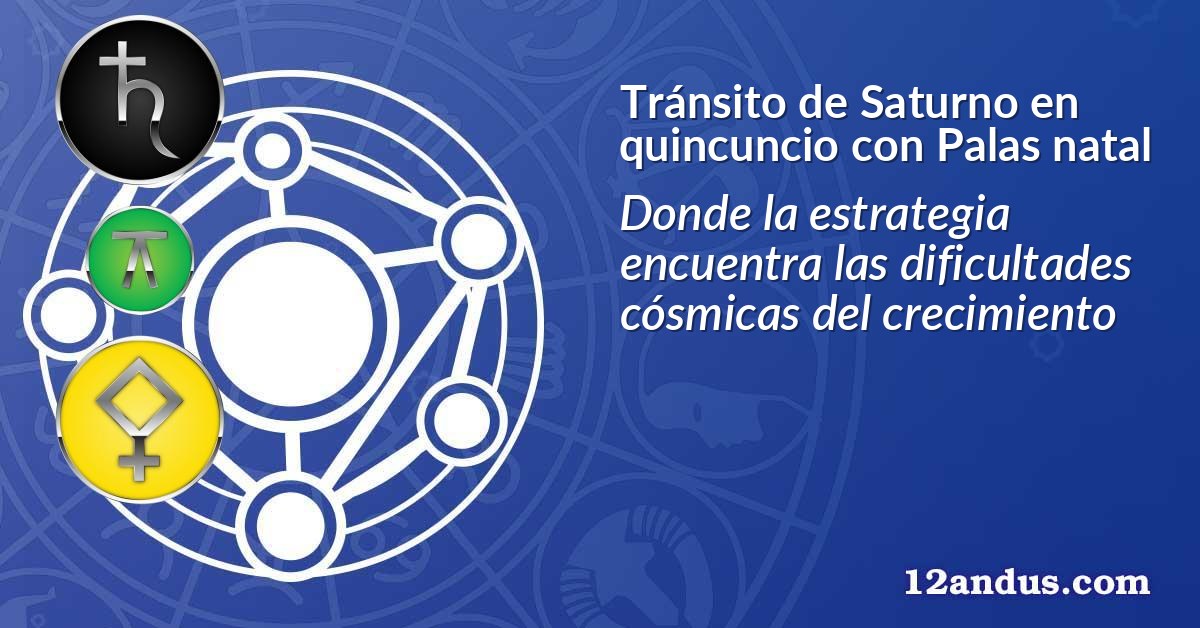 Tránsito de Saturno en quincuncio con Palas natal
