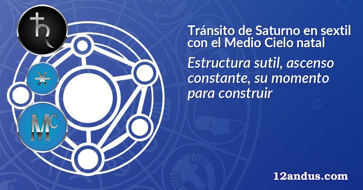 Tránsito de Saturno en sextil con el Medio Cielo natal